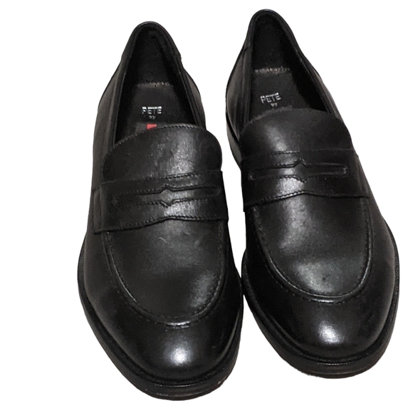 Lloyd of Germany Pete black leather loafer block heel slipper moccasin men's 8 - Picture 8 of 10